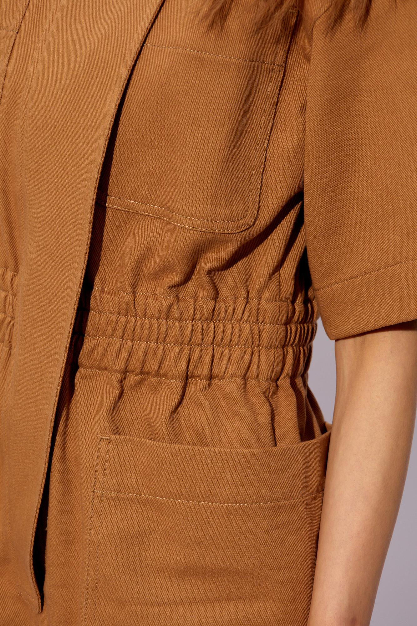Brown 'Angora' cotton jumpsuit Max Mara